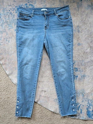 Westport 1962 Light Blue Ankle Snap Button-Hem Jeans Women's 10 US