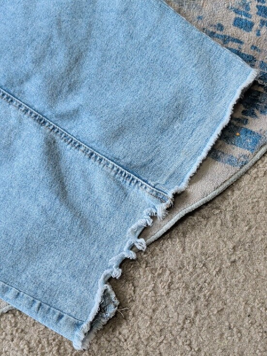 Sincerely Jules Light Blue Denim Wrap Midi Skirt with Front Slit Women's 0/24 US