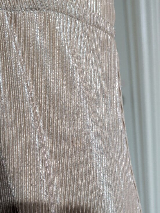 Baltic Born Metallic Champagne Wrap Midi Dress Women's 10-12 US