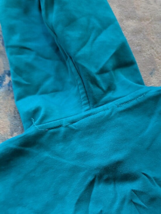 Psycho Bunny Kids Teal Hooded Zip-Up Jacket w/ Bunny Patch Boy's Medium (10-12)