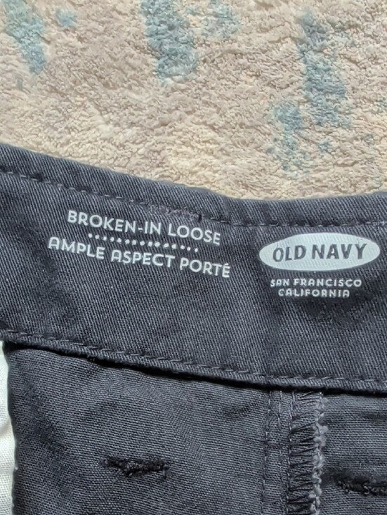 Old Navy Men's Dark Charcoal Straight-Leg Chinos 38x32