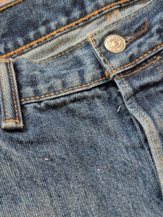 Levi's Distressed Straight Fit Blue Denim Jeans Men's 38x34 US