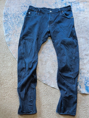 G-Star Slim Straight Jeans in Dark Blue Men's 36x35 US
