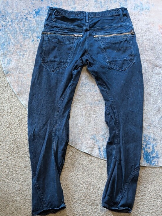 G-Star Slim Straight Jeans in Dark Blue Men's 36x35 US