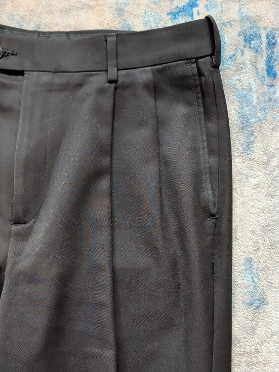 Roundtree & Yorke Black Flat-Front Dress Pants Men's 32x34