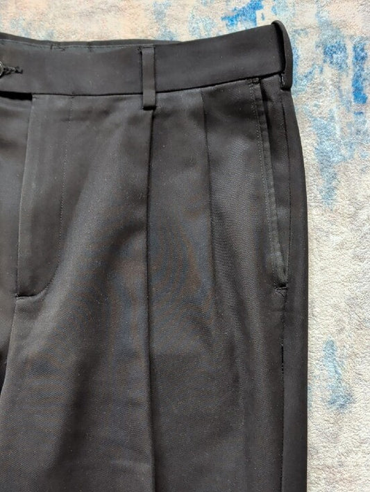 Roundtree & Yorke Black Flat-Front Dress Pants Men's 32x34