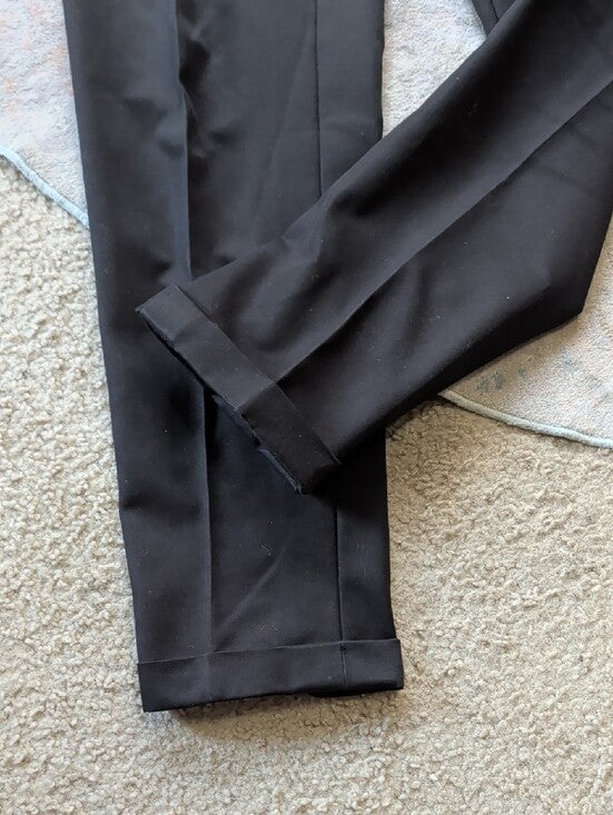 Roundtree & Yorke Black Flat-Front Dress Pants Men's 32x34