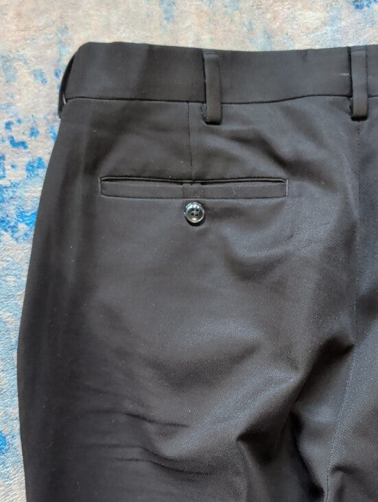 Roundtree & Yorke Black Flat-Front Dress Pants Men's 32x34