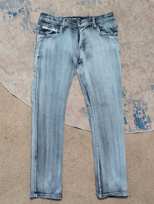 ecko unltd. Light Blue Skinny Jeans with Subtle Fade Men's W34"X30"