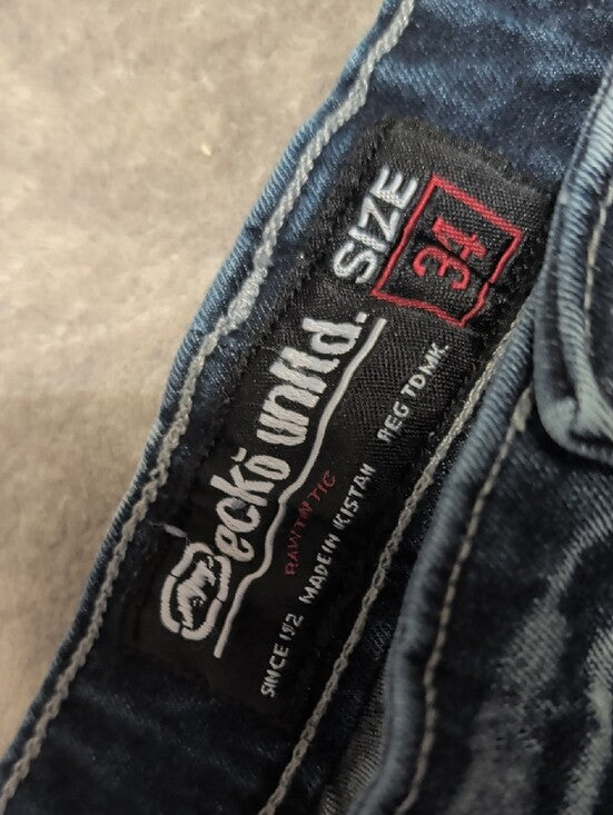 ecko unltd. Light Blue Skinny Jeans with Subtle Fade Men's W34"X30"