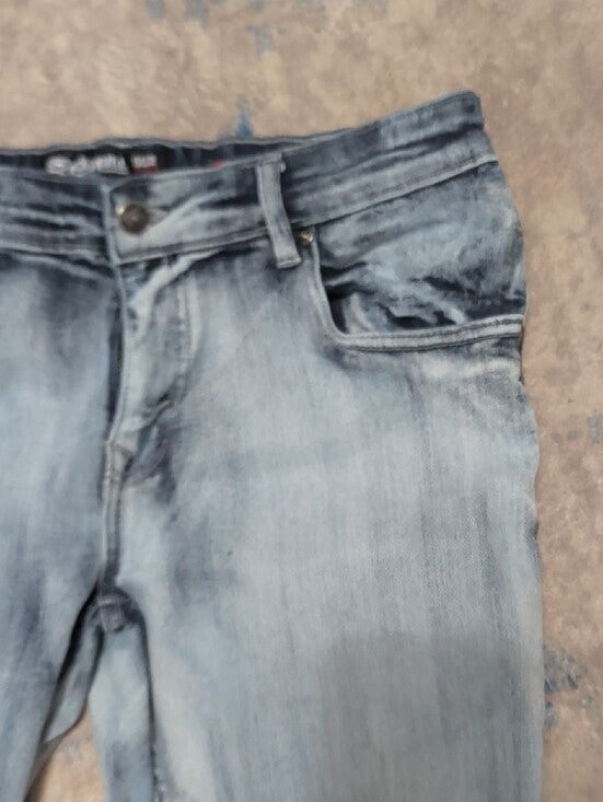 ecko unltd. Light Blue Skinny Jeans with Subtle Fade Men's W34"X30"
