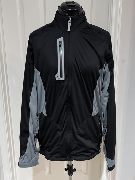 adidas Climaproof Men’s Black and Gray Performance Jacket Men's Medium