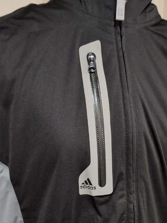 adidas Climaproof Men’s Black and Gray Performance Jacket Men's Medium