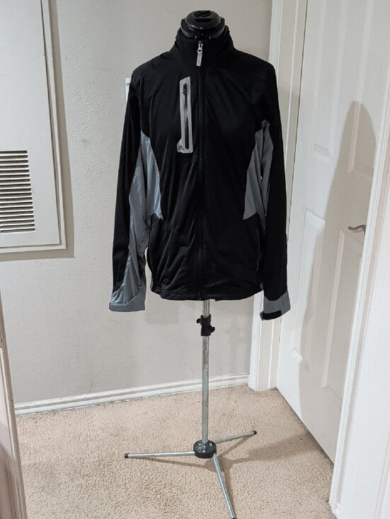 adidas Climaproof Men’s Black and Gray Performance Jacket Men's Medium