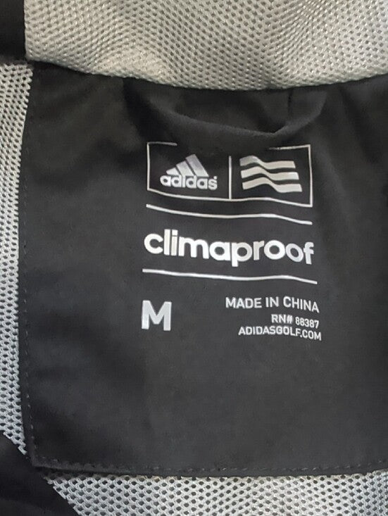 adidas Climaproof Men’s Black and Gray Performance Jacket Men's Medium
