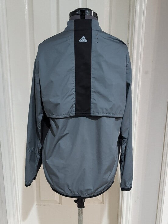 adidas Climaproof Windbreaker Jacket in Slate Gray Men's Medium