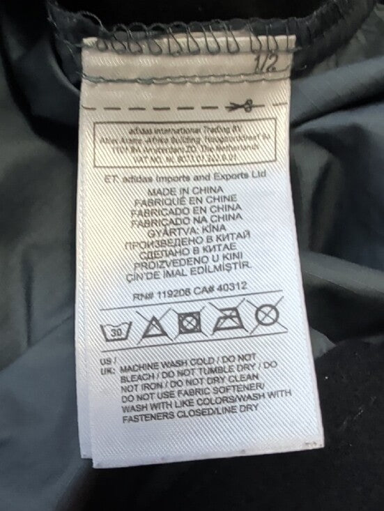 adidas Climaproof Windbreaker Jacket in Slate Gray Men's Medium
