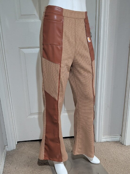 Carhartt WIP Two-Tone Tan and Brown Flare Pants Women's Medium