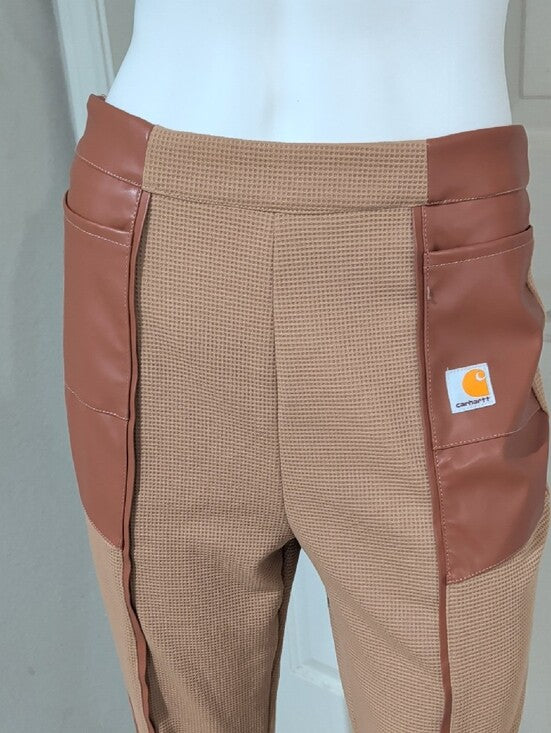 Carhartt WIP Two-Tone Tan and Brown Flare Pants Women's Medium