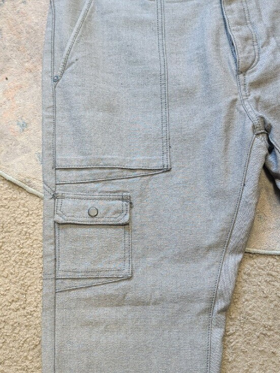 Sean John Retro Light Gray Cargo Trousers Mens W38" 100% Cotton