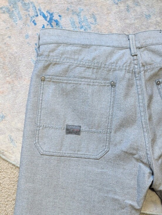 Sean John Retro Light Gray Cargo Trousers Mens W38" 100% Cotton