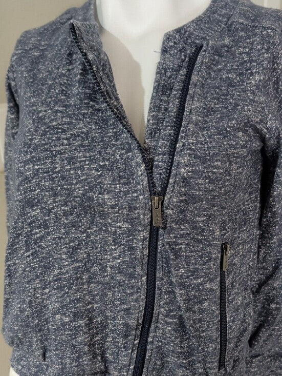 VTG Pepe Jeans Heathered Charcoal Gray Bomber Jacket Women's XS/ Girls 14 US