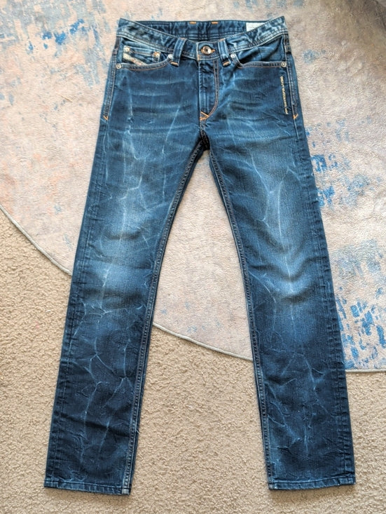 Diesel Kids Slim Straight Jeans in Dark Washed Blue Boys 10 US Excellent!