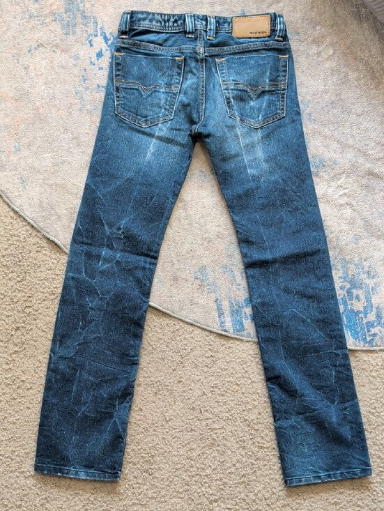 Diesel Kids Slim Straight Jeans in Dark Washed Blue Boys 10 US Excellent!