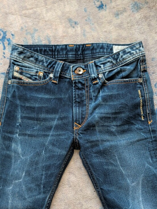 Diesel Kids Slim Straight Jeans in Dark Washed Blue Boys 10 US Excellent!