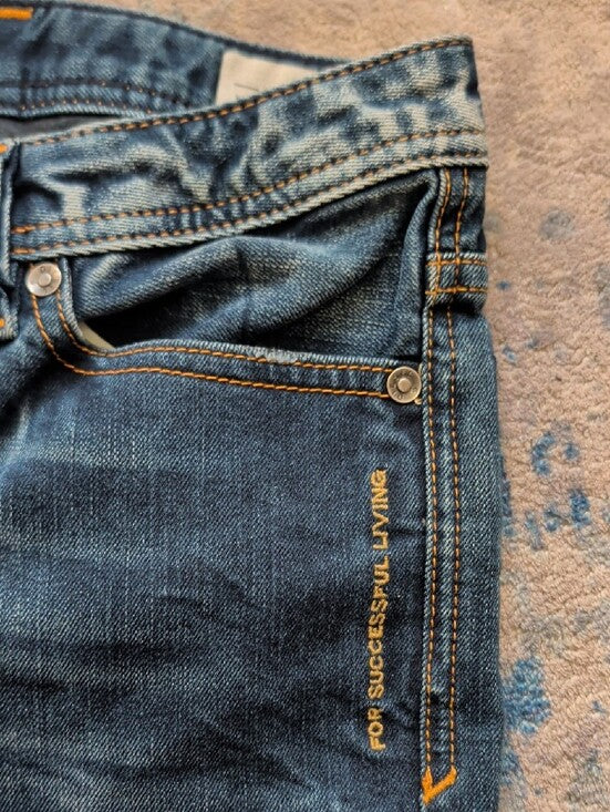 Diesel Kids Slim Straight Jeans in Dark Washed Blue Boys 10 US Excellent!
