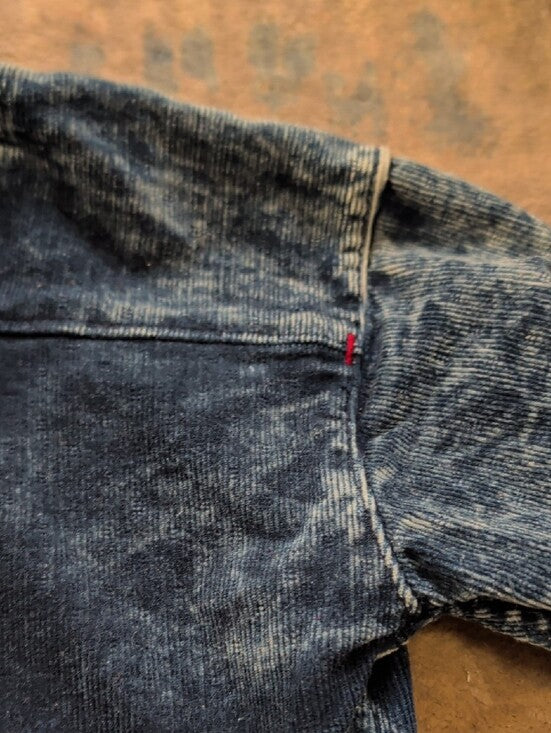Fire Boys Casuals Kids Washed Dark Blue Denim Corduroy Shirt Boy's 4 US