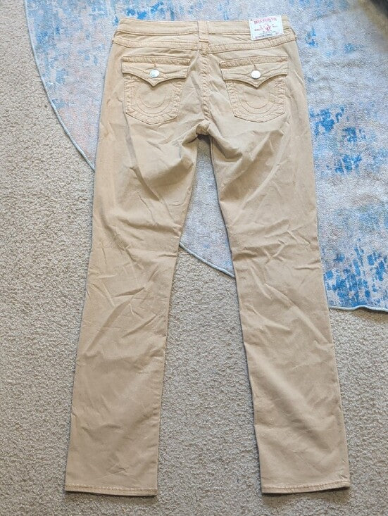 True Religion Straight Leg Jeans in Beige Men's W31"