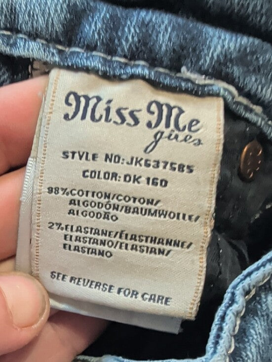 Miss Me Girls Kids Blue Flare Jeans with Subtle Whiskering Girls 7 US