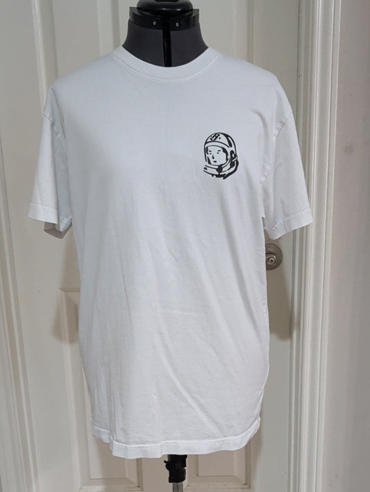 Billionaire Boys Club White Graphic Crewneck T-Shirt w Small Astronaut Print Men's Medium
