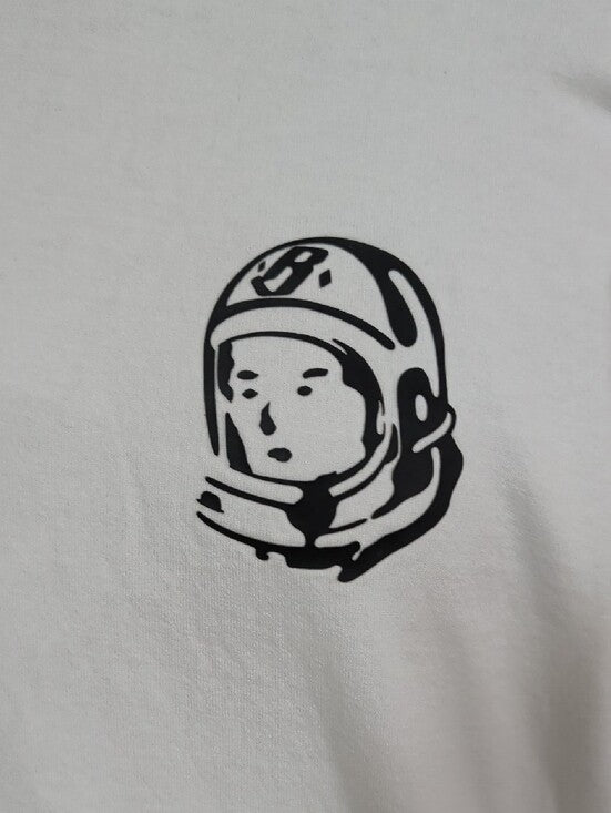 Billionaire Boys Club White Graphic Crewneck T-Shirt w Small Astronaut Print Men's Medium