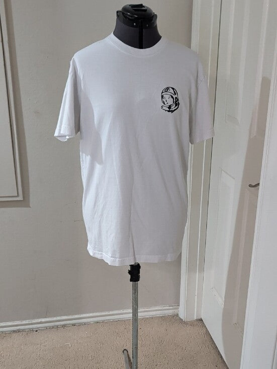 Billionaire Boys Club White Graphic Crewneck T-Shirt w Small Astronaut Print Men's Medium
