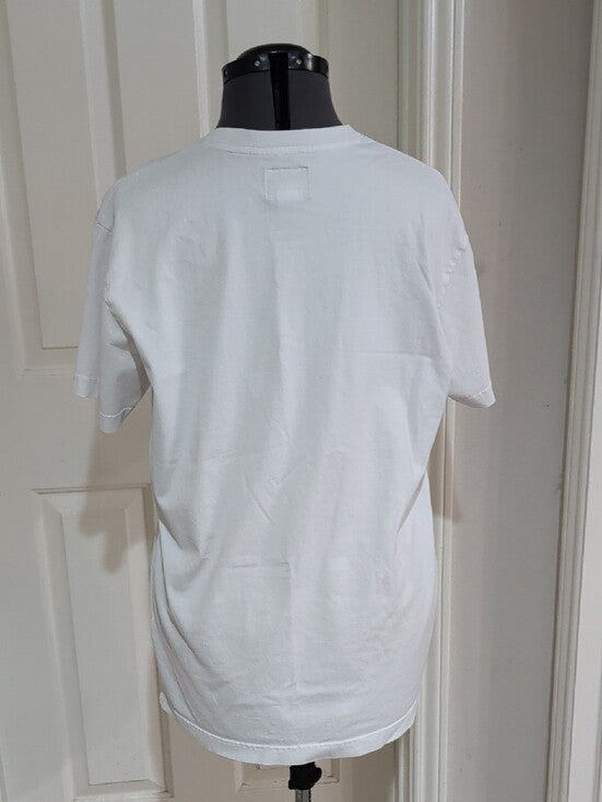 Billionaire Boys Club White Graphic Crewneck T-Shirt w Small Astronaut Print Men's Medium