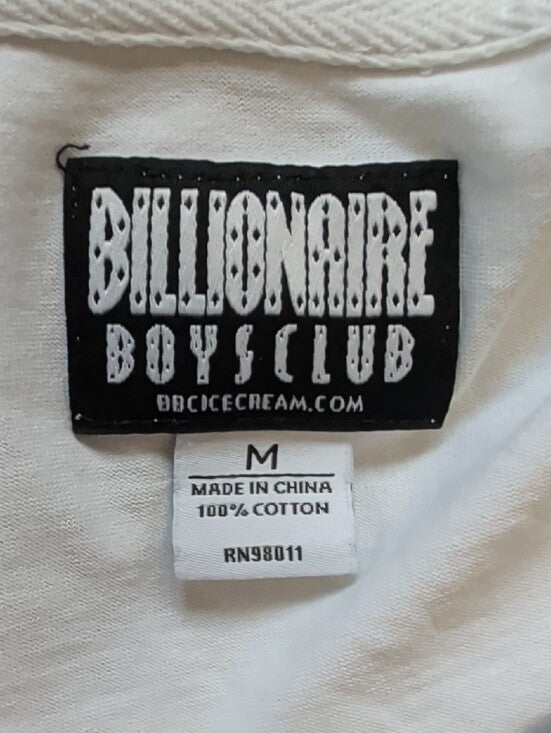 Billionaire Boys Club White Graphic Crewneck T-Shirt w Small Astronaut Print Men's Medium