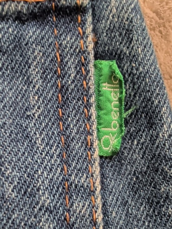 Vintage 80s Benetton High-Rise Tapered Women's Jeans in Dark Blue Denim XS/ 2 US