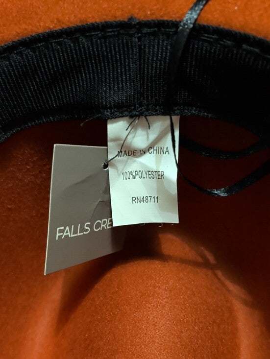 NWT Falls Creek Red Felt Fedora with Embroidered Floral Band