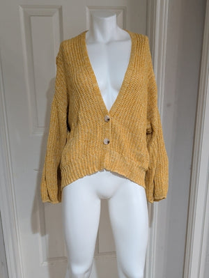Wild Fable Relaxed V-Neck Button Cardigan in Mustard Women's XL