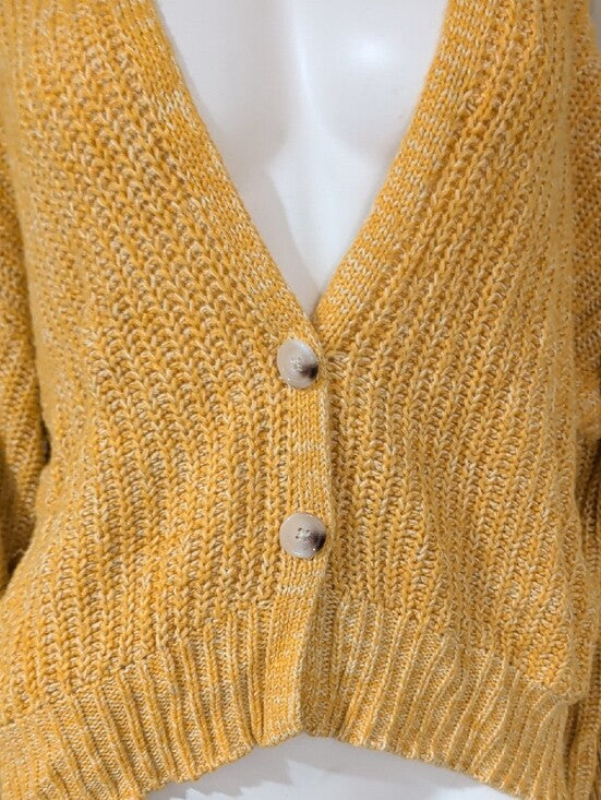 Wild Fable Relaxed V-Neck Button Cardigan in Mustard Women's XL