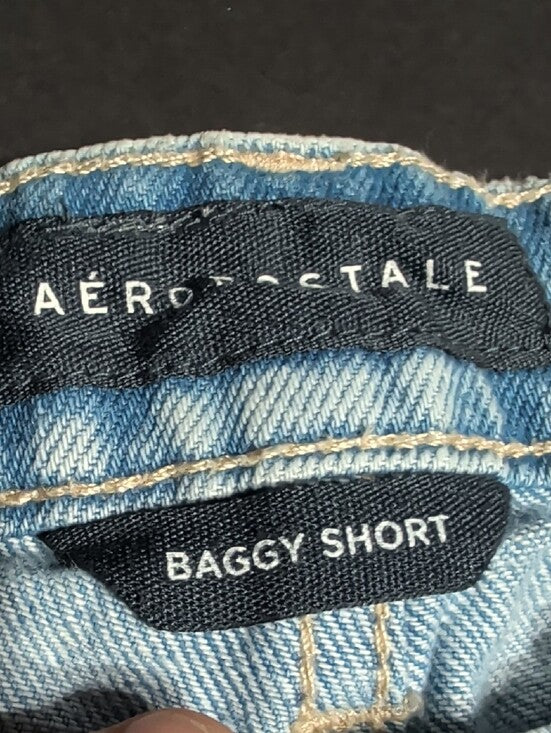 Aeropostale Light Blue Distressed Denim Jean Shorts Women's 8 US