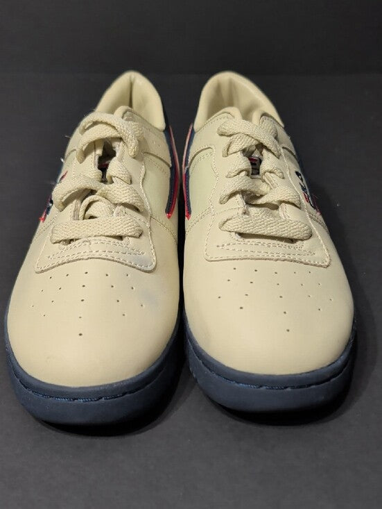 FILA Tan, Navy & Pink Retro Court Sneaker Women's 5 US