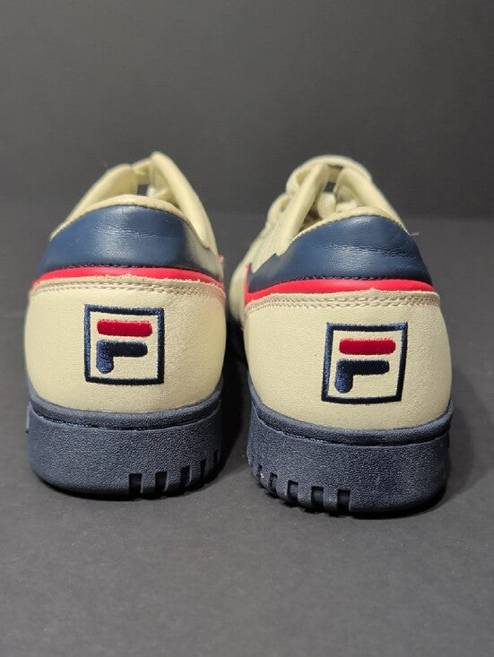 FILA Tan, Navy & Pink Retro Court Sneaker Women's 5 US