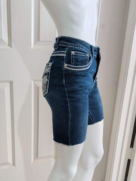 Venue Victoria Dark Wash Denim Bermuda Shorts - Women's 5 US