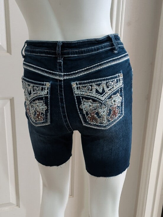 Venue Victoria Dark Wash Denim Bermuda Shorts - Women's 5 US