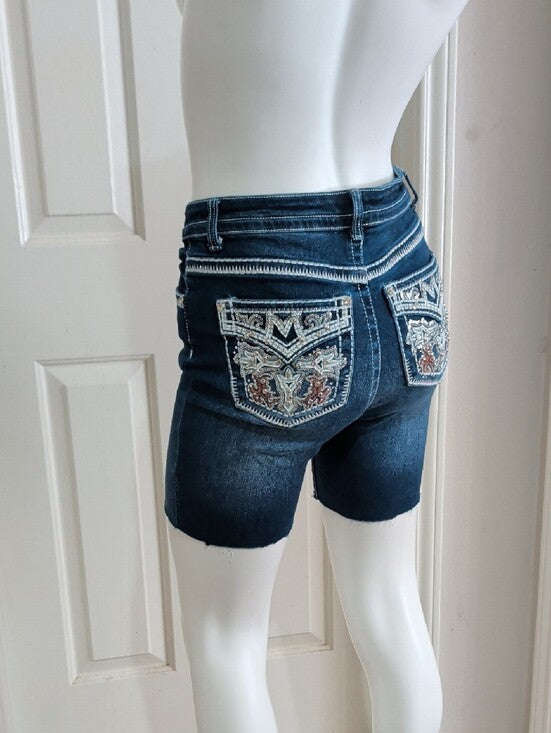 Venue Victoria Dark Wash Denim Bermuda Shorts - Women's 5 US
