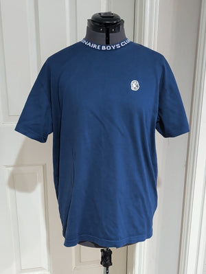 Billionaire Boys Club Deep Blue Crewneck T-Shirt with Logo Collar Men's Large
