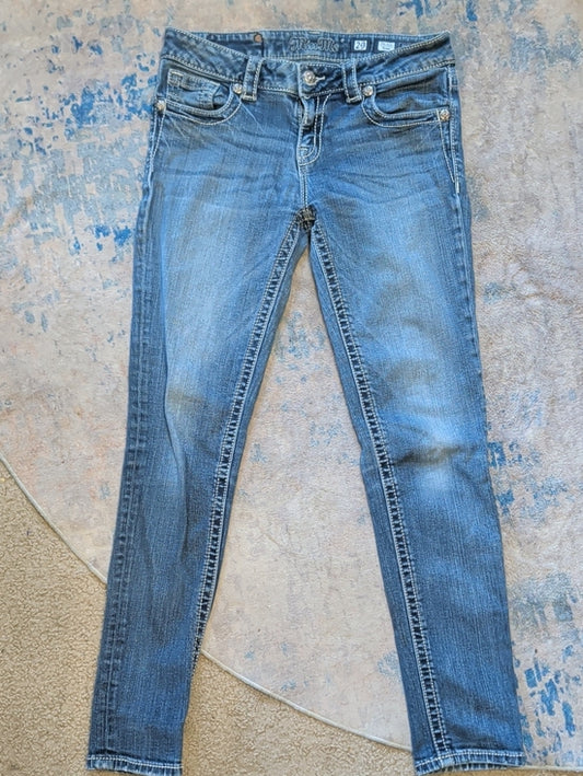 Miss Me Faded Blue Skinny Jeans Women's 29 US